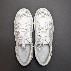 EUC J/Slides Lorrie Platform Sneaker Perforated White Leather 7.5M